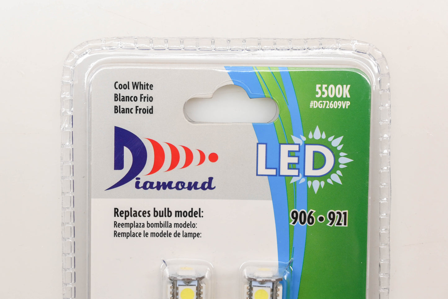 Diamond DG72609VP Cool White LED Bulbs Qty 2 NOS