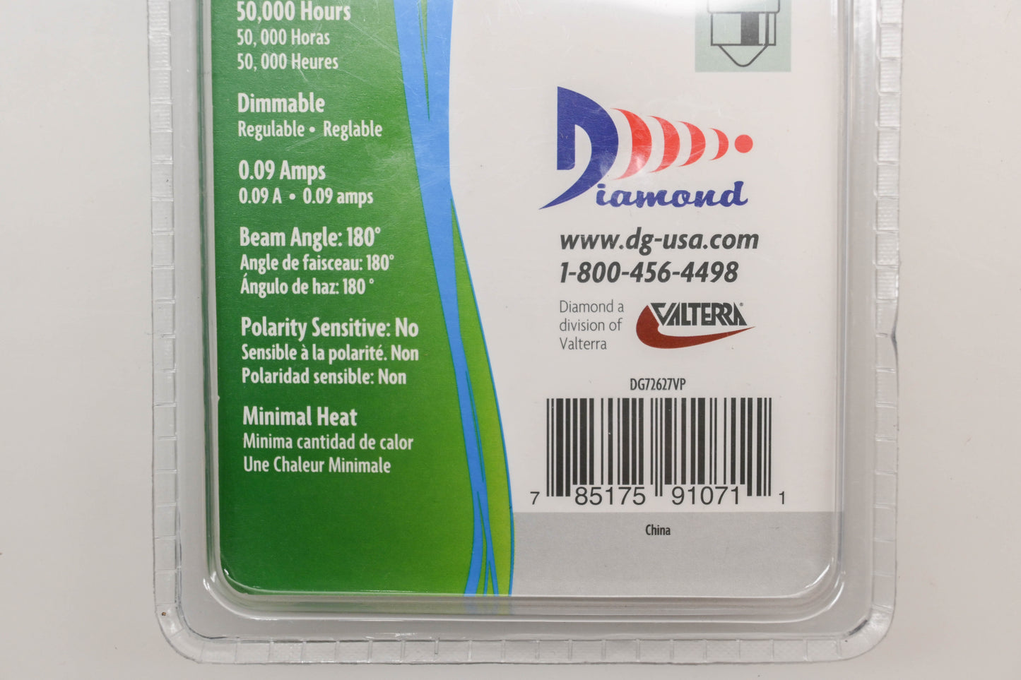Diamond DG72627VP Cool White LED Bulbs Qty 2 NOS