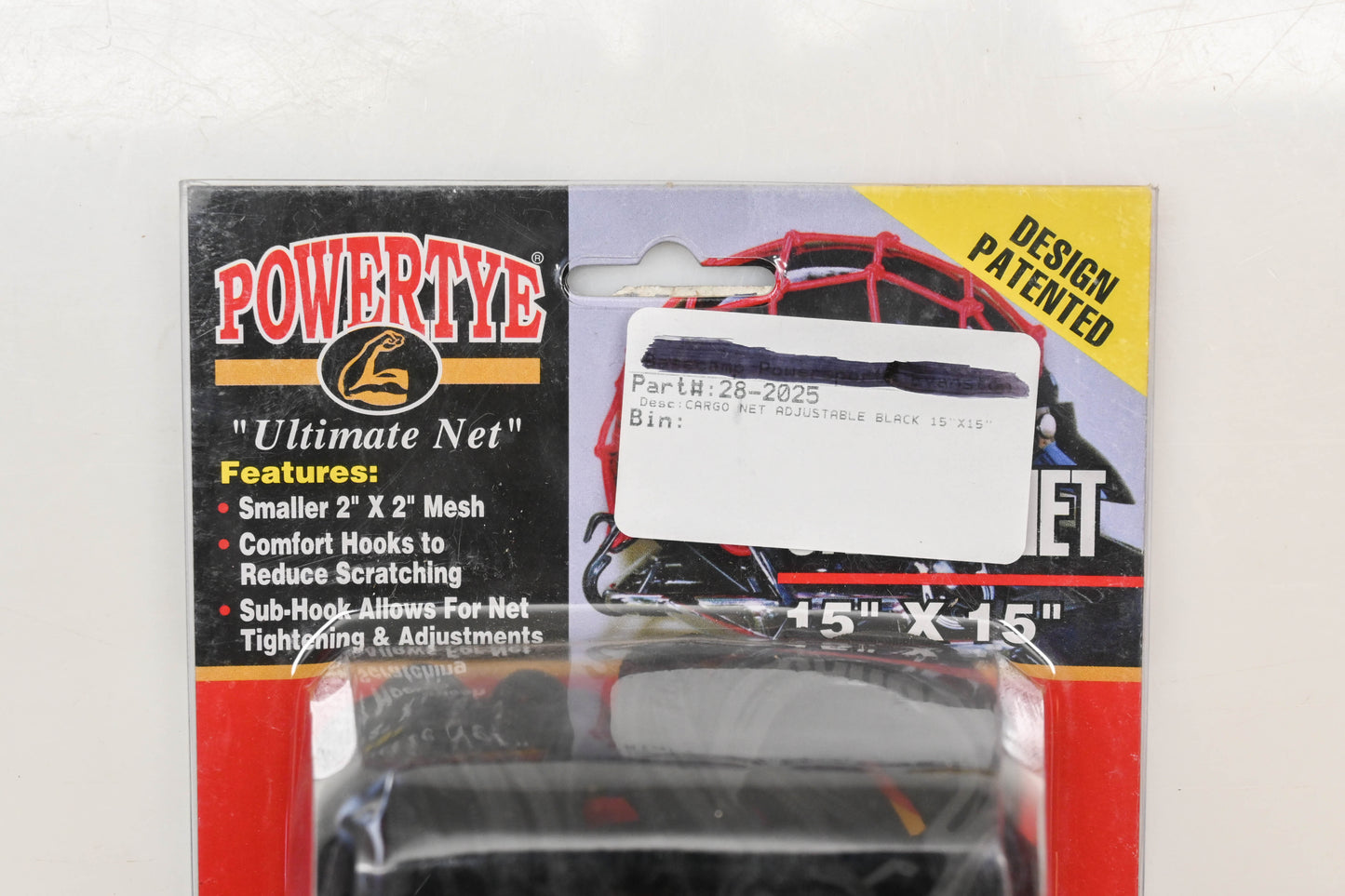 PowerTye 28-2025 15" x 15" Adjustable Cargo Net NOS