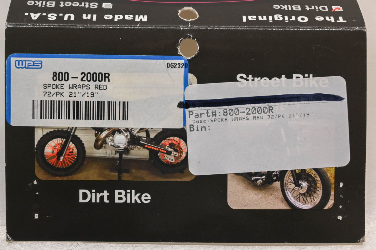 Bykas 800-2000R 72pc 19"/21" Red Spoke Wrap Kit NOS