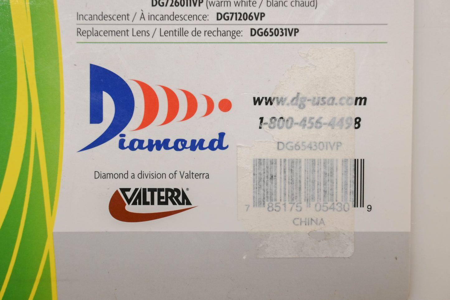 Diamond DG654301VP 12V 2.8W Warm White LED Light Kit NOS
