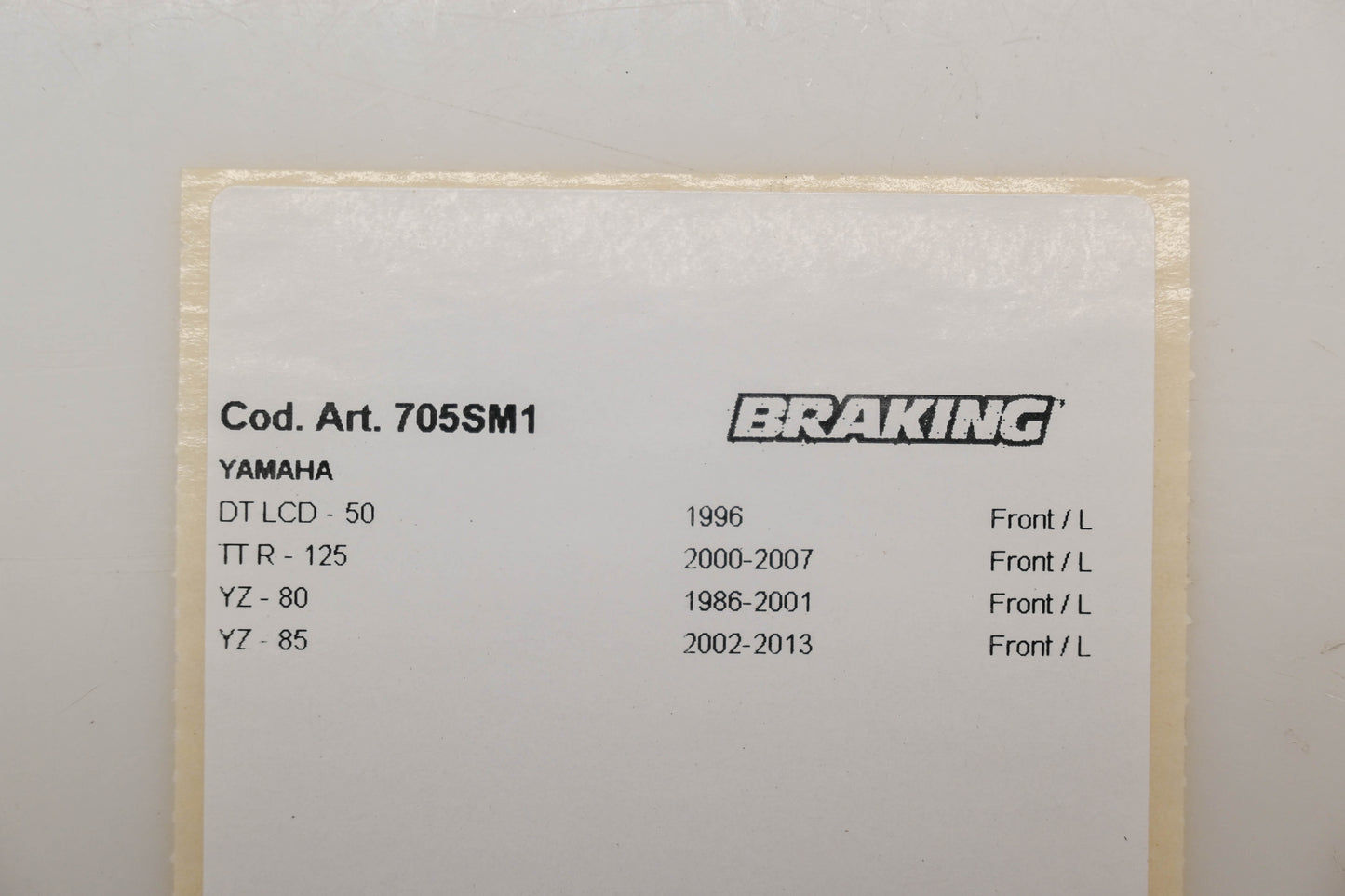 Braking 705SM1 Semi-Metallic Brake Pads NOS