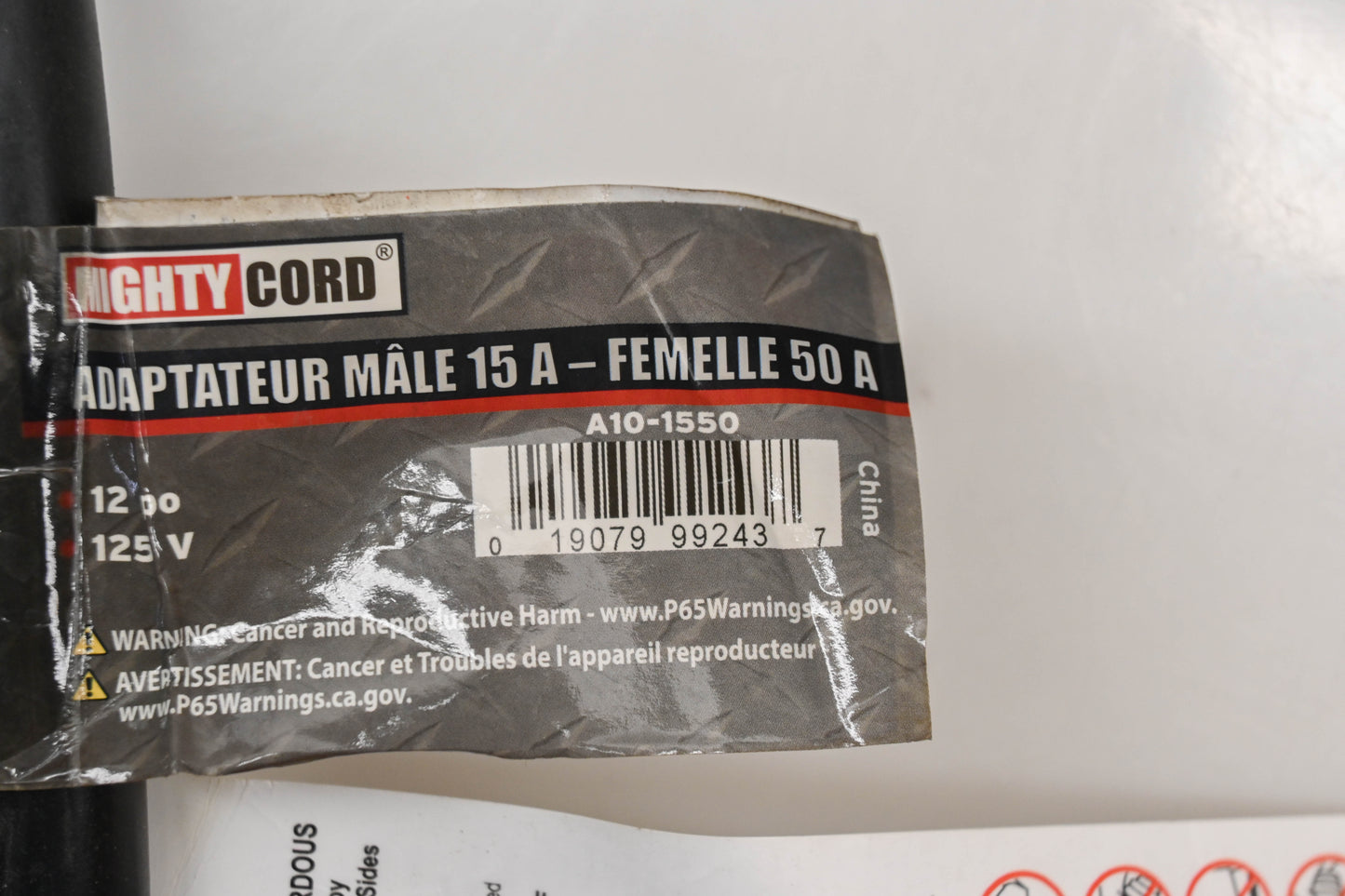 Valterra A10-1550 15A Male - 50A Female Dogbone Adapter NOS
