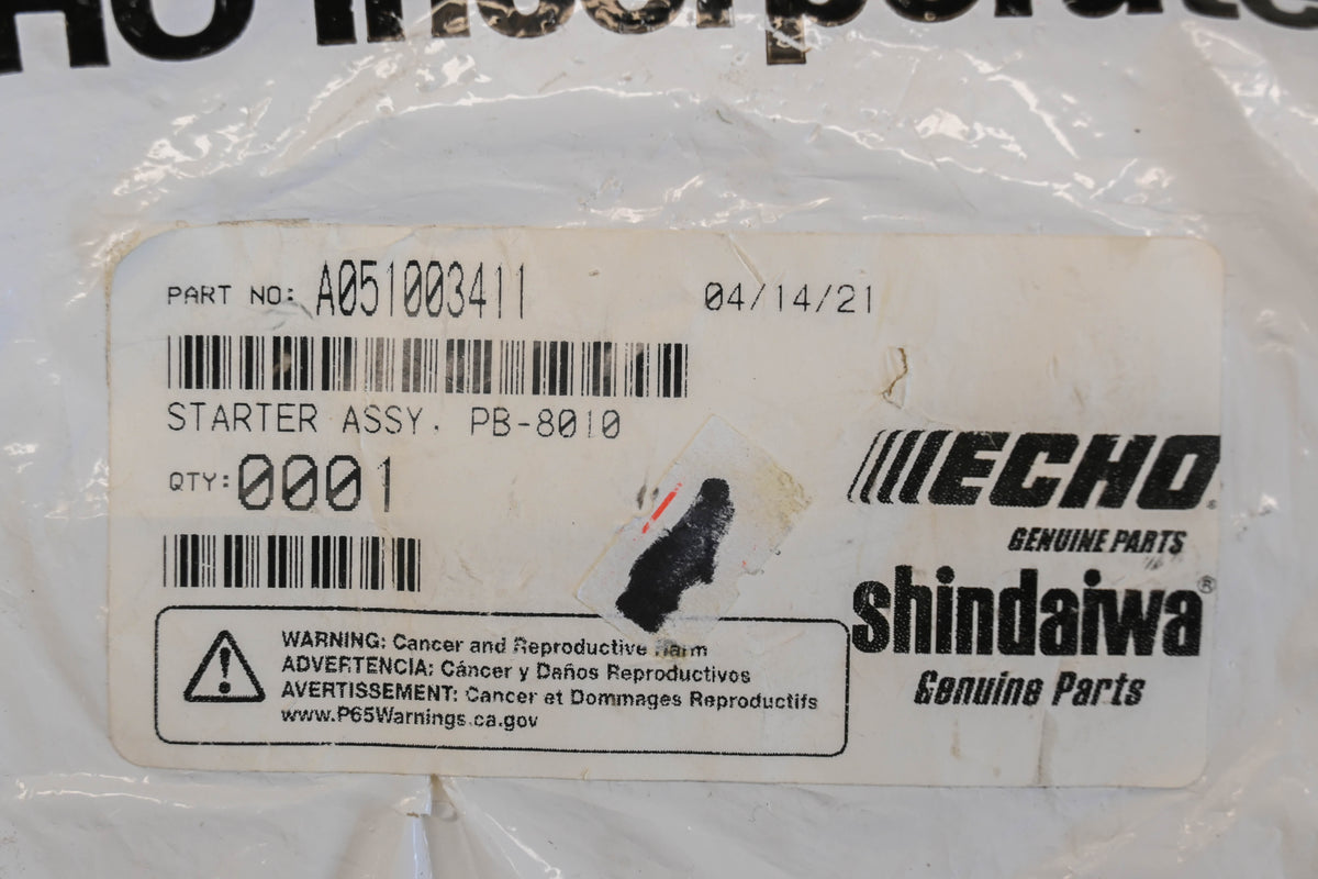 New OEM Echo A051003411 Recoil Starter Assembly NOS