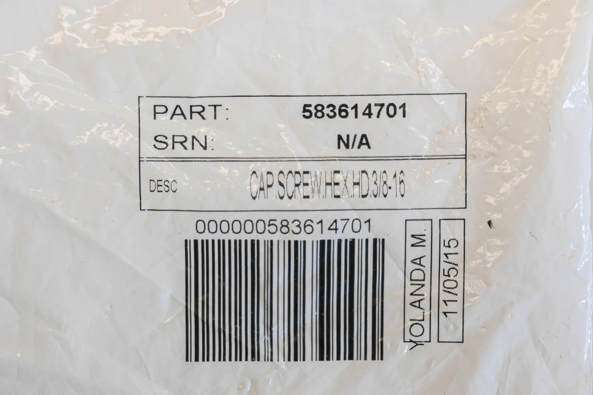 New OEM Husqvarna 583614701 3/8"-16 x 2" Hex Cap Screw NOS