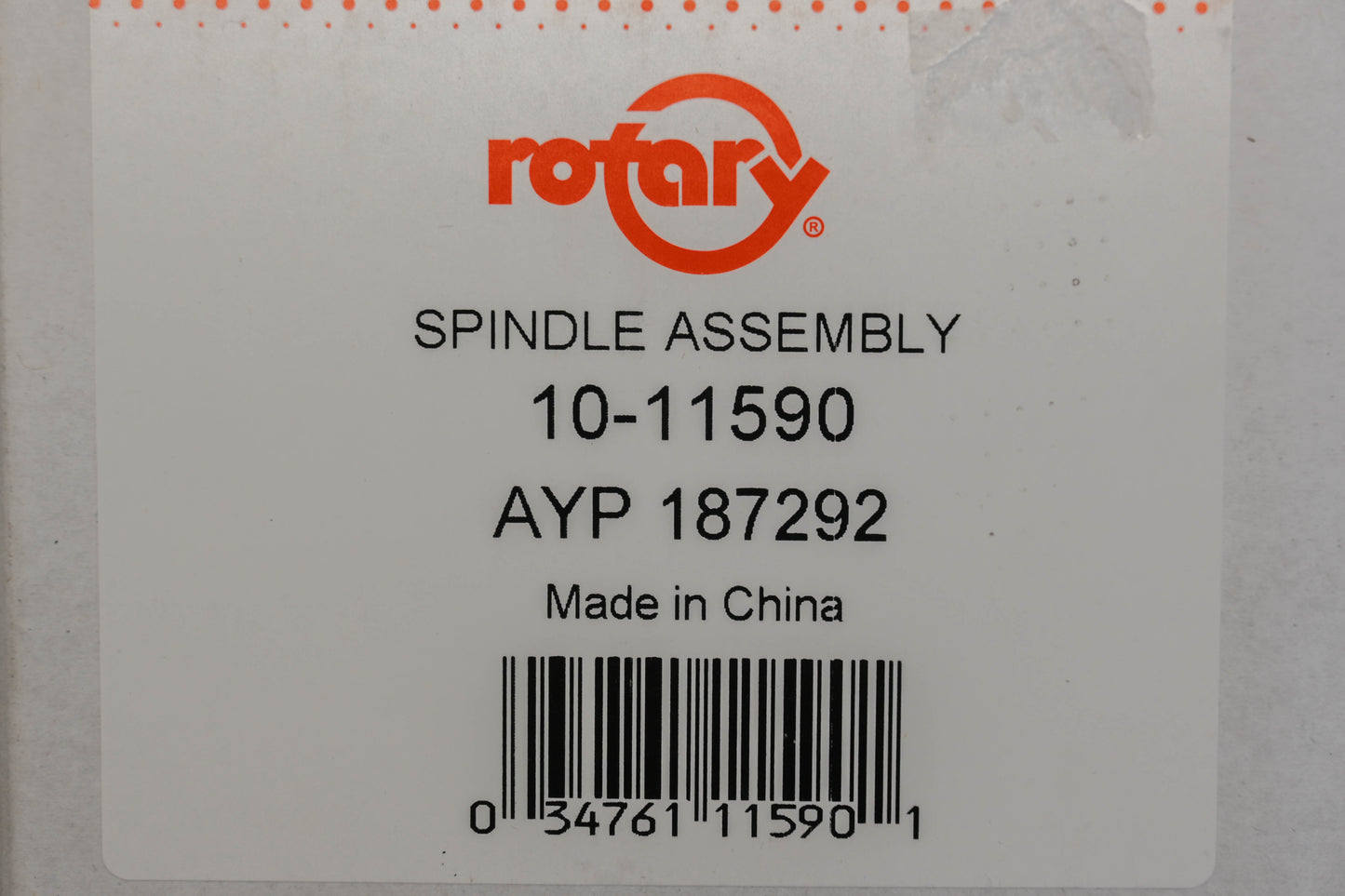 Rotary 10-11590, 187292 Spindle Kit NOS