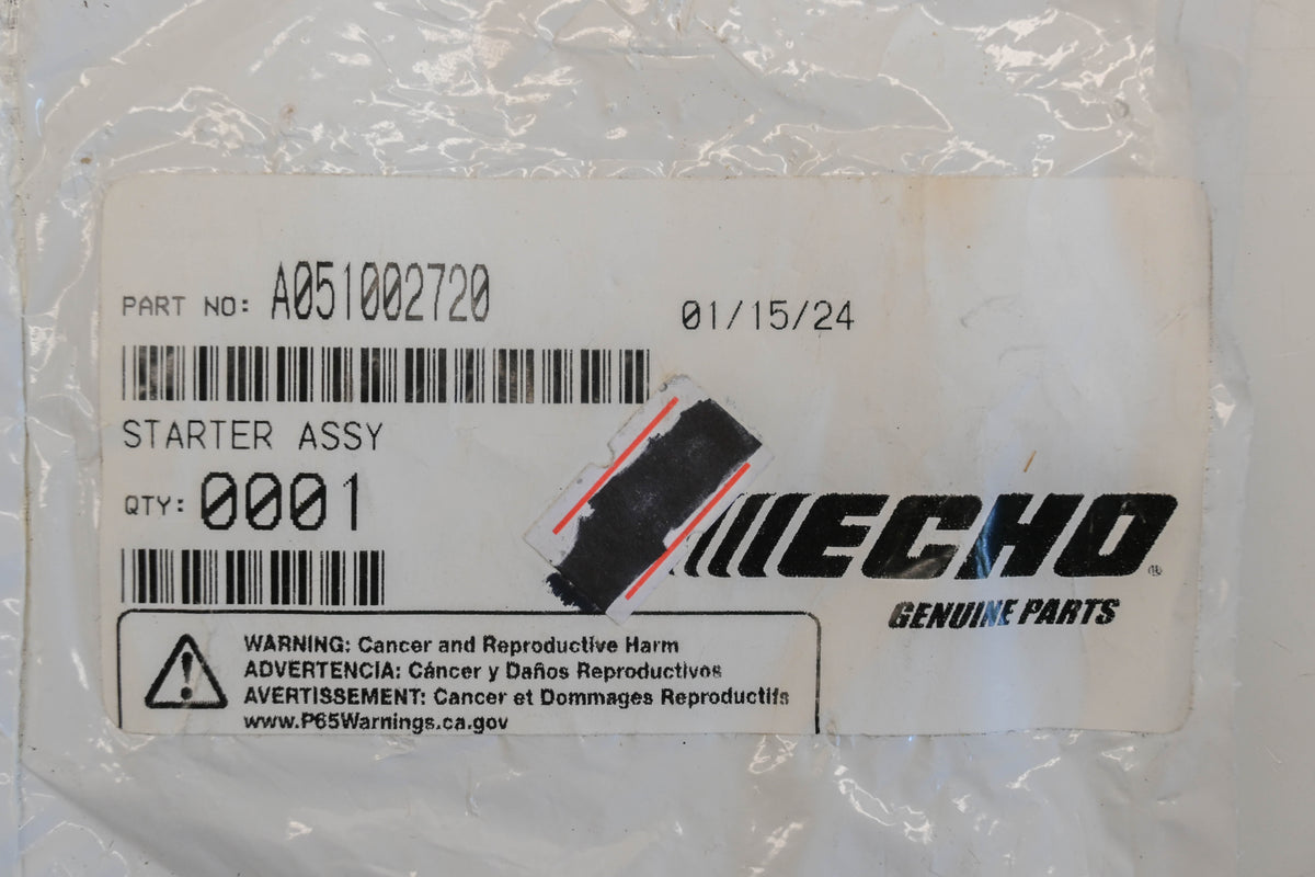 New OEM Echo A051002720 Recoil Starter Assembly NOS