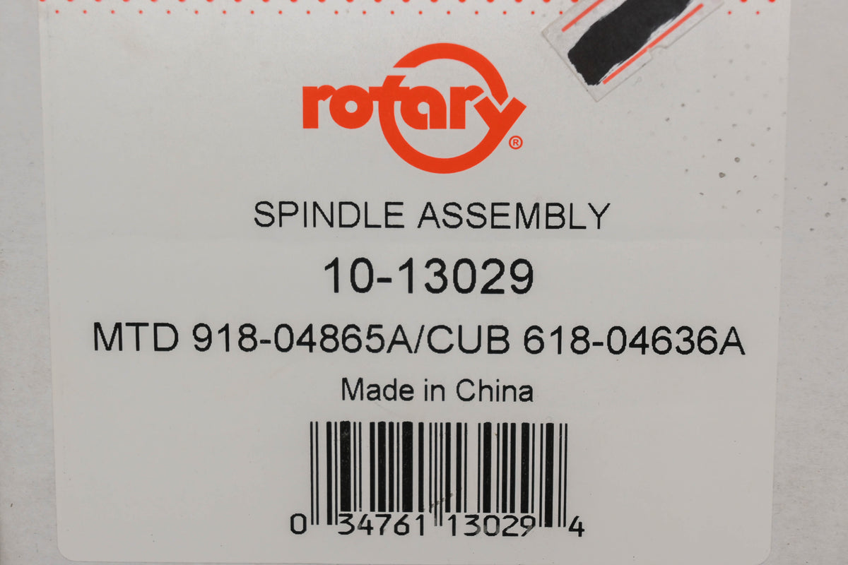 Rotary 10-13029, 756-04356, 918-04636 Spindle Assembly NOS