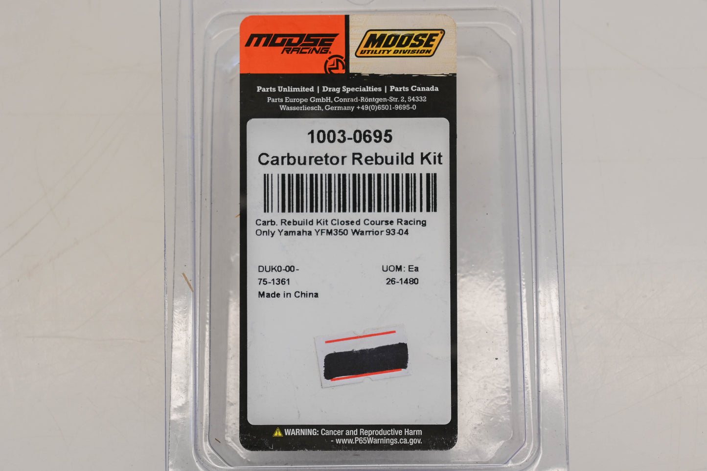 Moose Racing 1003-0695 Carburetor Repair Kit NOS