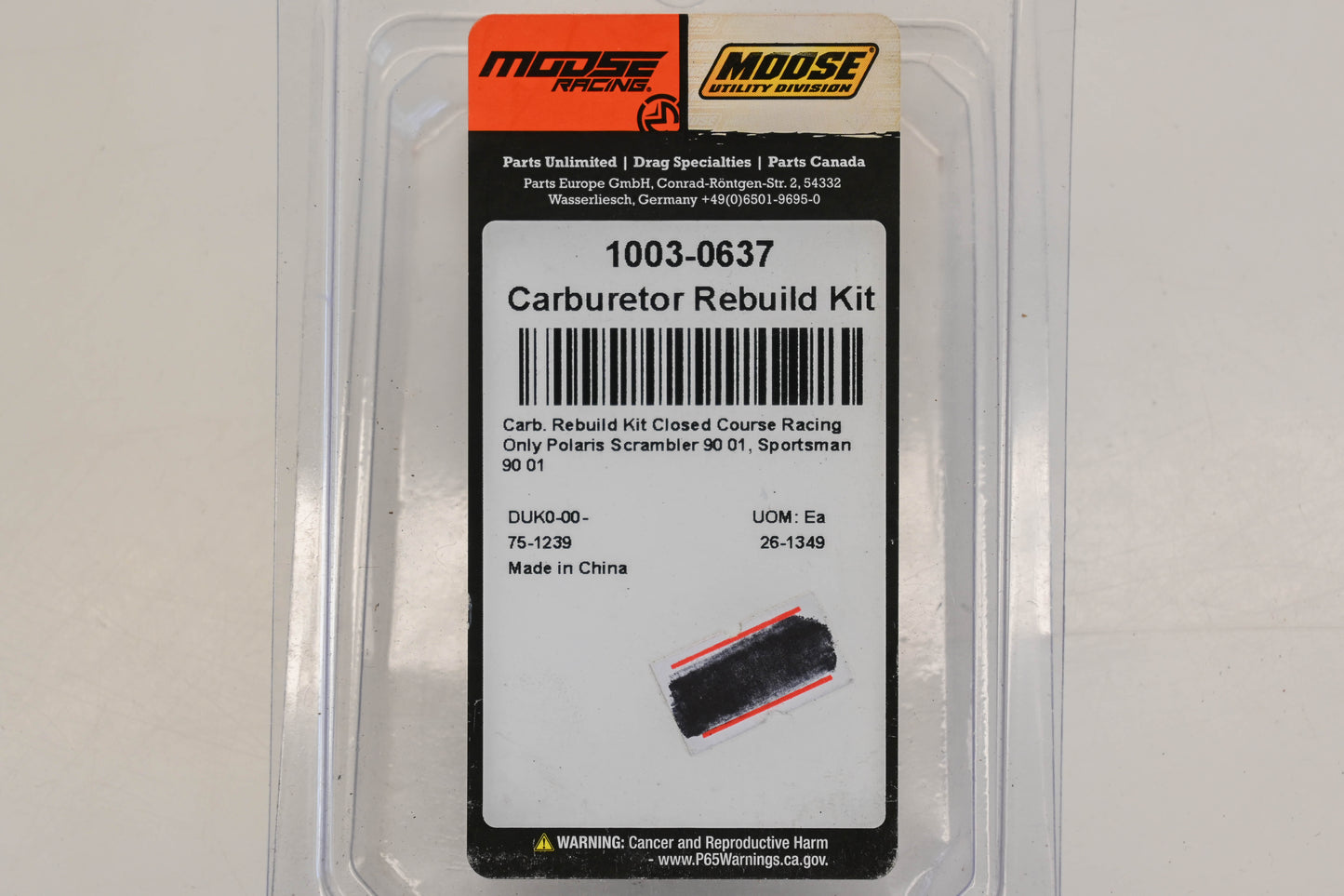 Moose Racing 1003-0637 Carburetor Repair Kit NOS