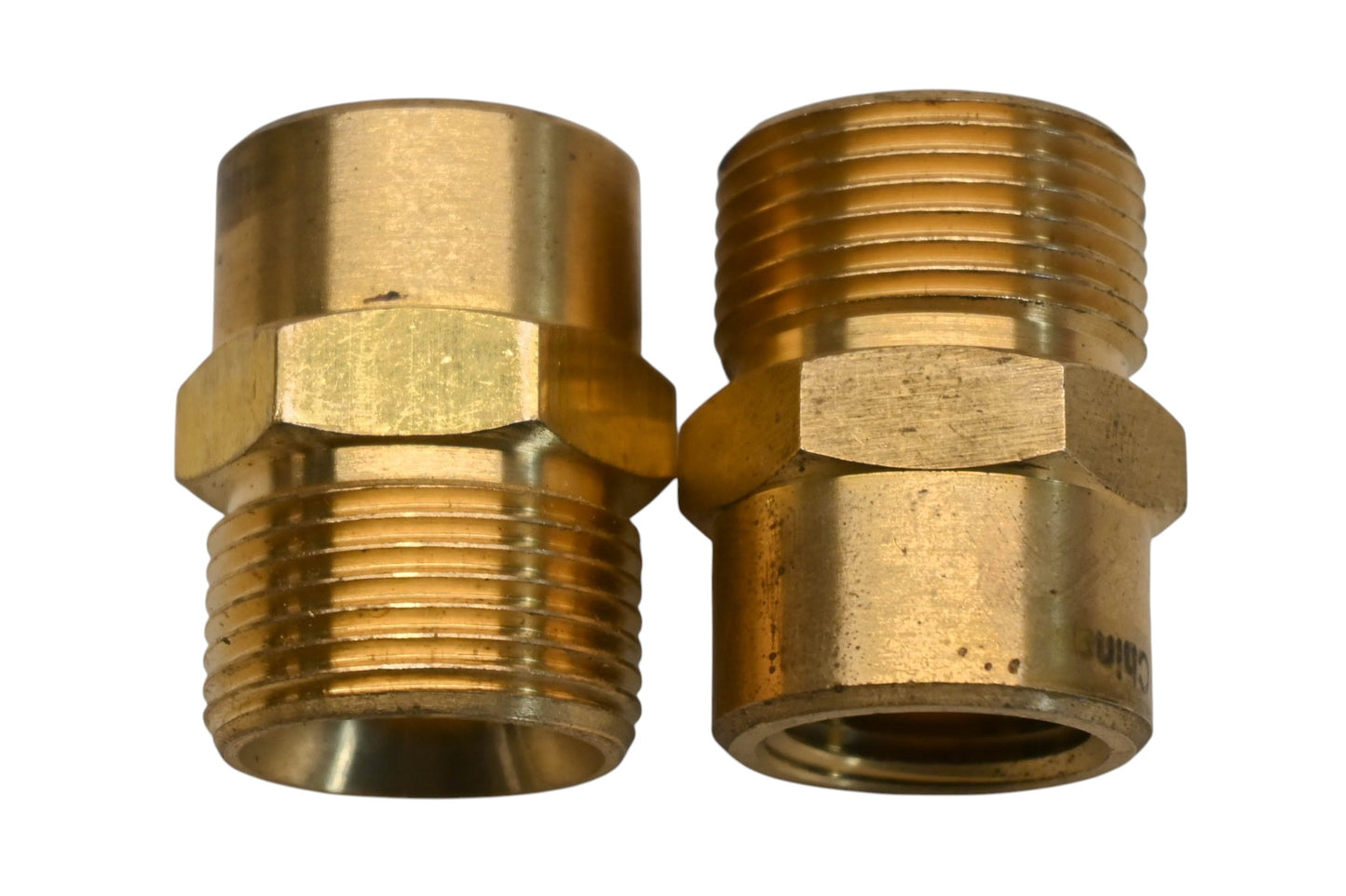 Rotary 48-9447, 8102.6003.00, 8102.6001.00 M22-1.5 x 3/8" x FPT Brass Couplers Qty 2 NOS