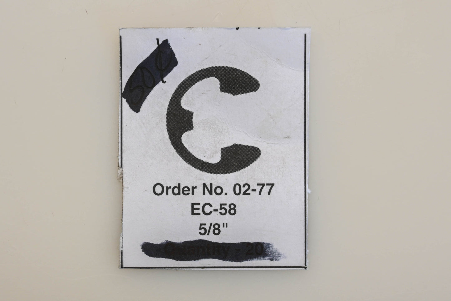 Rotary 02-77, EC-58 5/8" E-Clips Qty 2 NOS