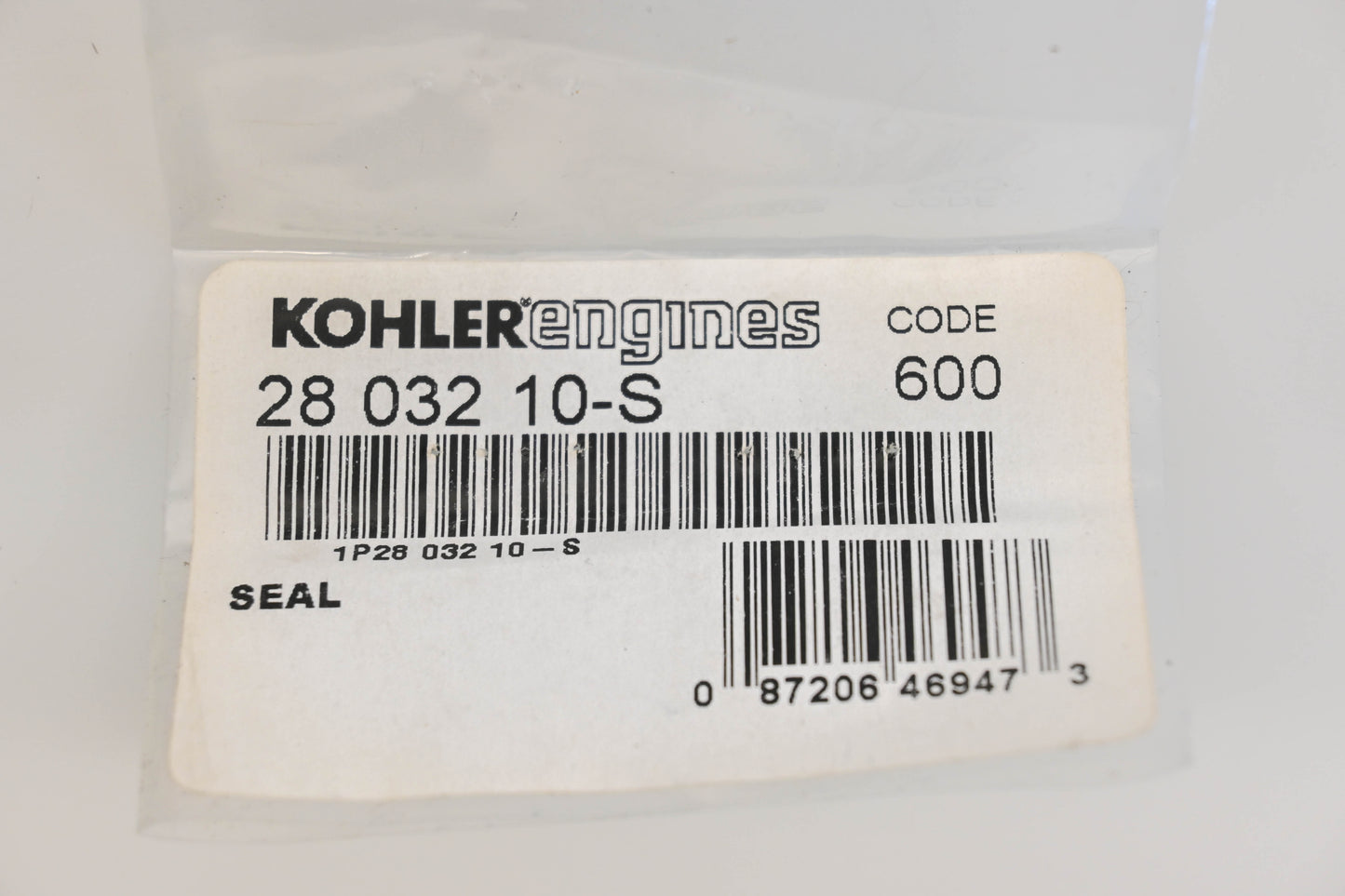 Kohler 28 032 10-S, 2803210S Seal NOS