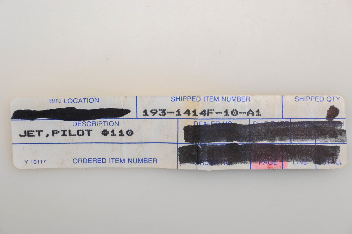 New OEM Yamaha 193-1414F-10-A1 #110 Pilot Jet NOS