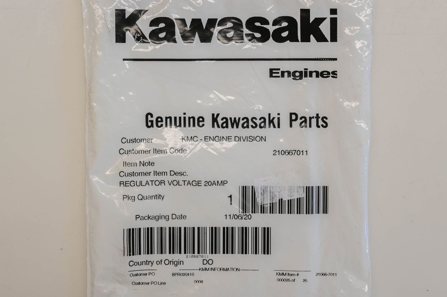 New OEM Kawasaki 21066-7011 20A Voltage Regulator NOS