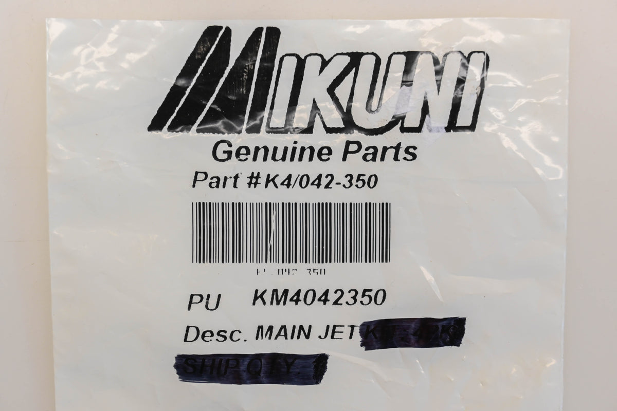 Mikuni K4/042-350 #350 Hex Main Jet NOS