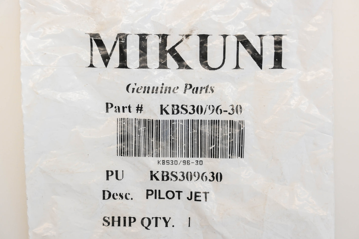 Mikuni KBS30/96-30 #30 Pilot Jet NOS