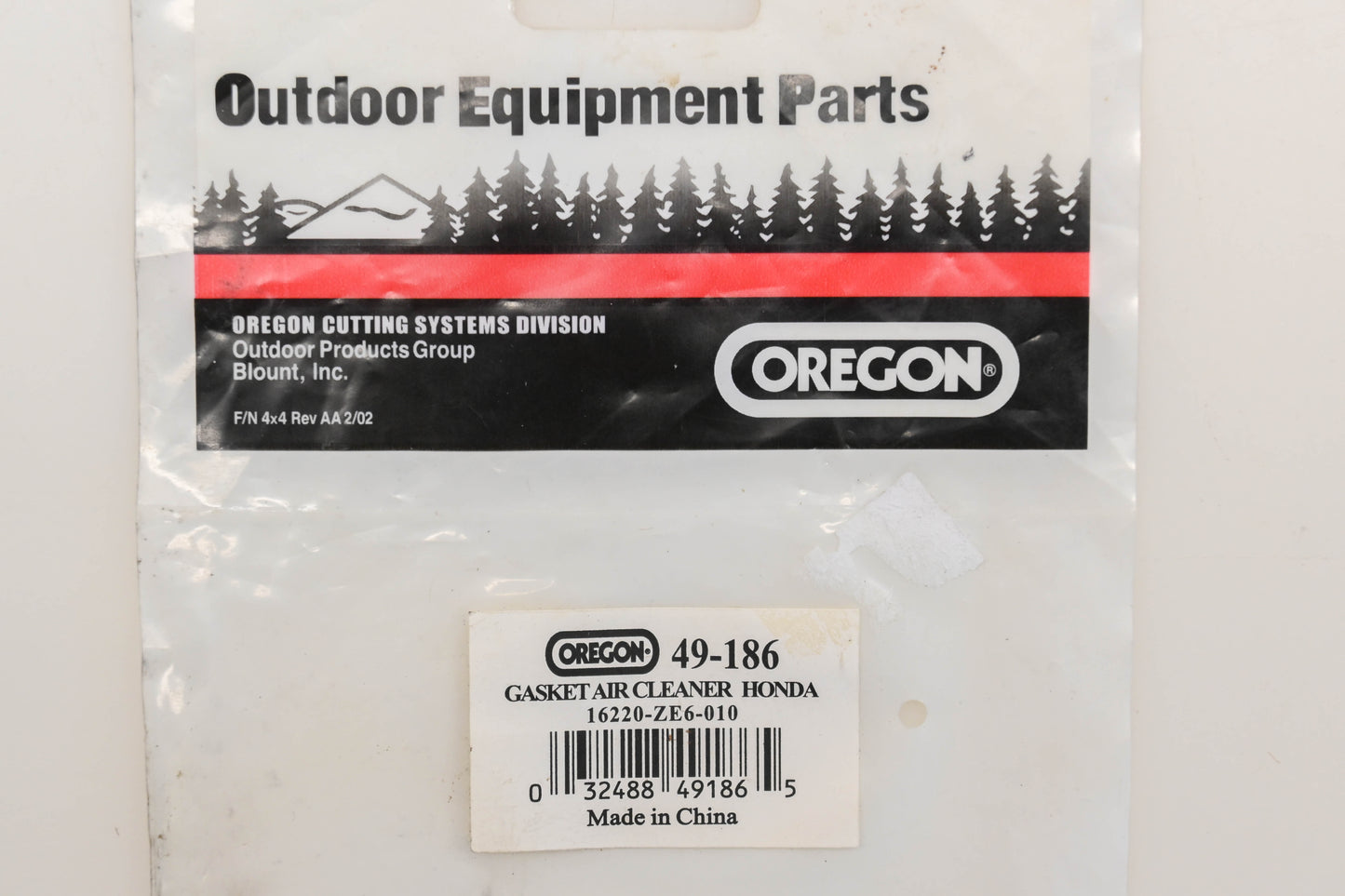 Oregon 49-186, 16220-ZE6-010 Air Cleaner Gasket NOS