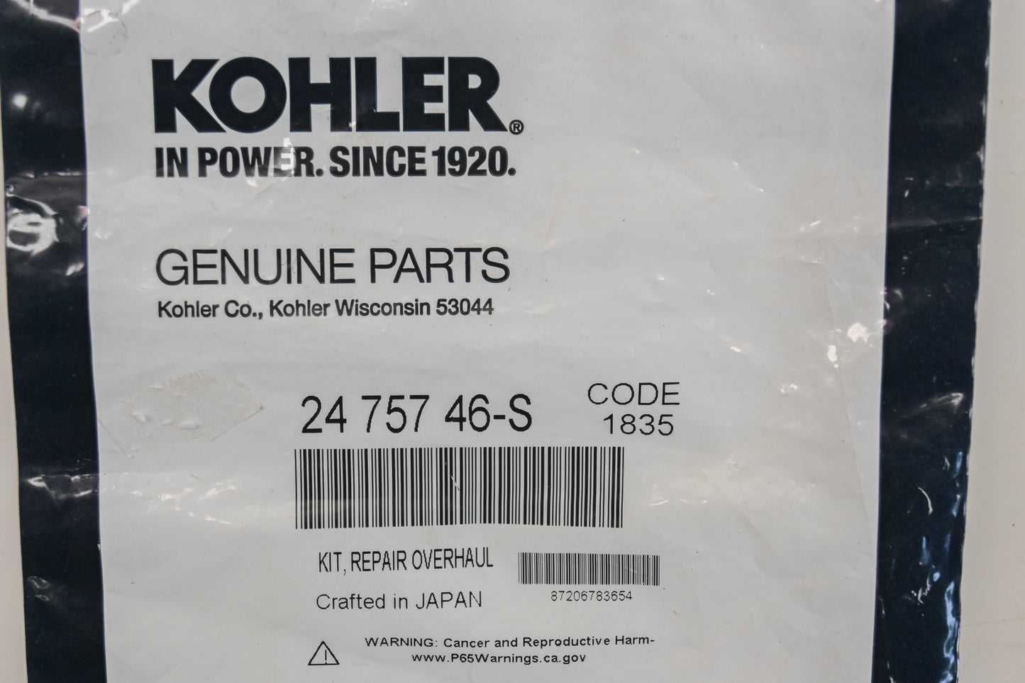 Kohler 24 757 46-S Carburetor Repair Kit NOS