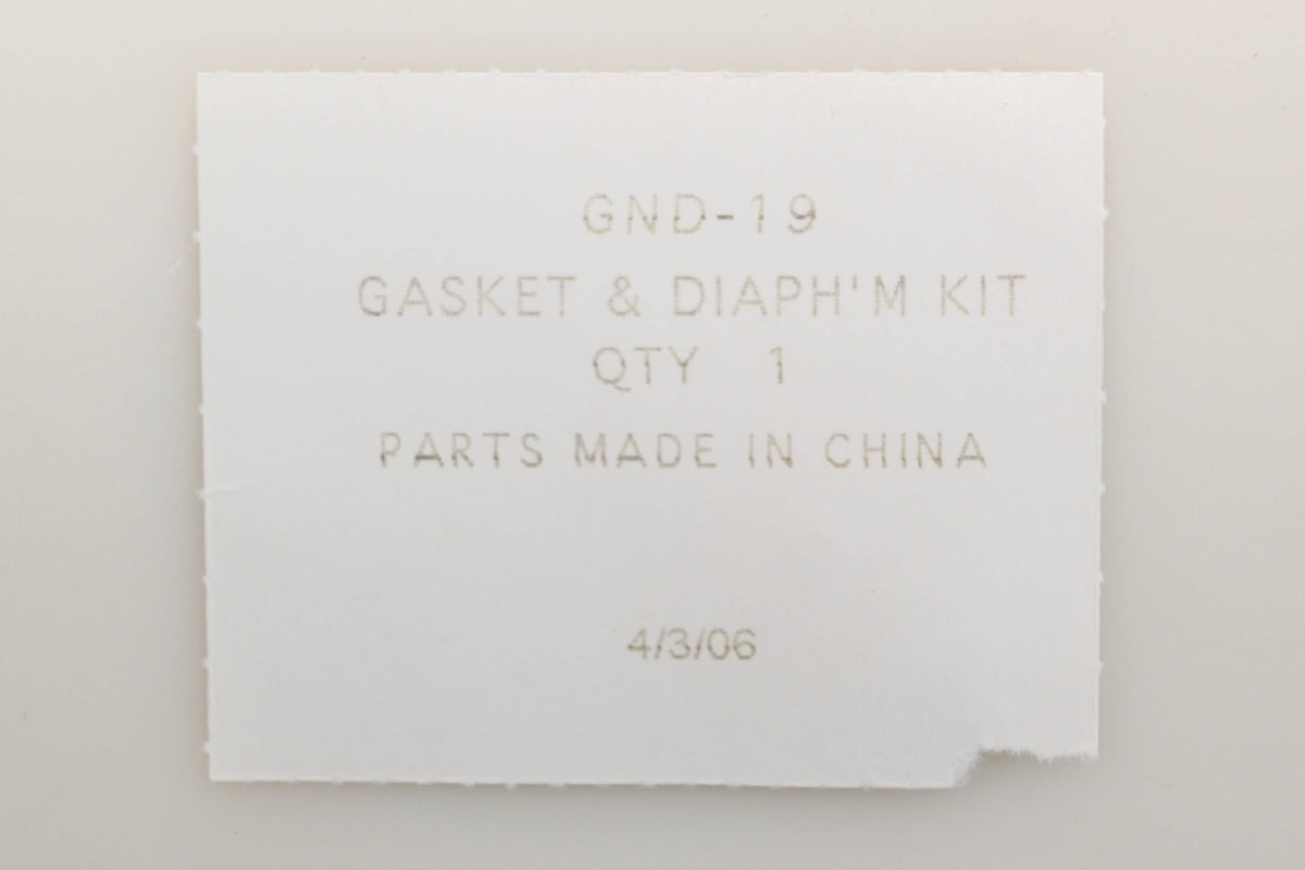 Zama GND-19 Gasket & Diaphragm Kit NOS