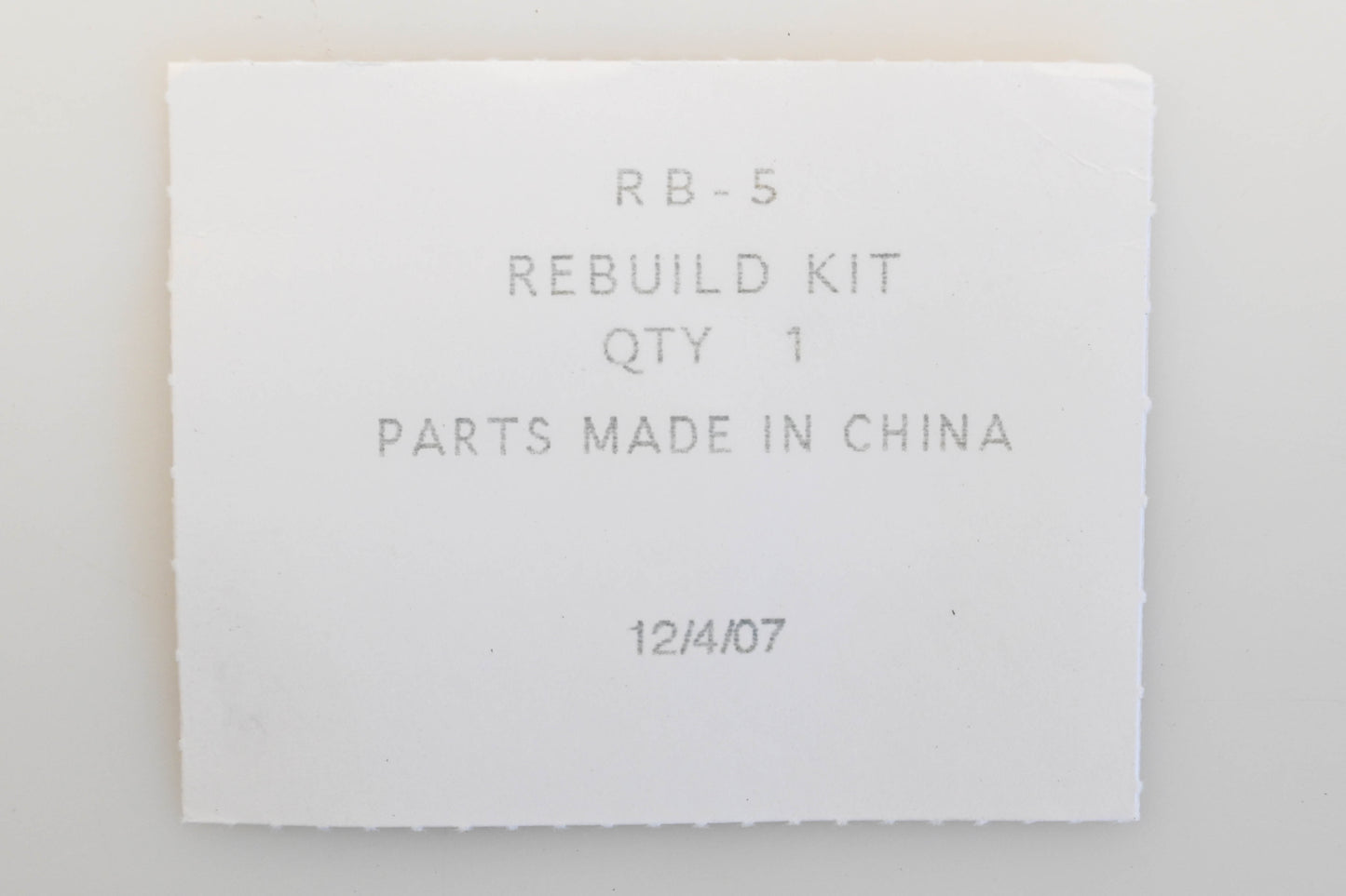 Zama RB-5 Carburetor Repair Kit NOS