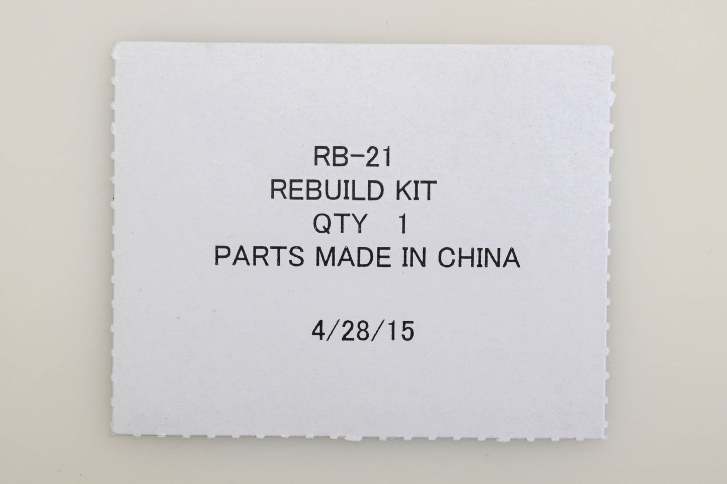 Zama RB-21 Carburetor Repair Kit NOS