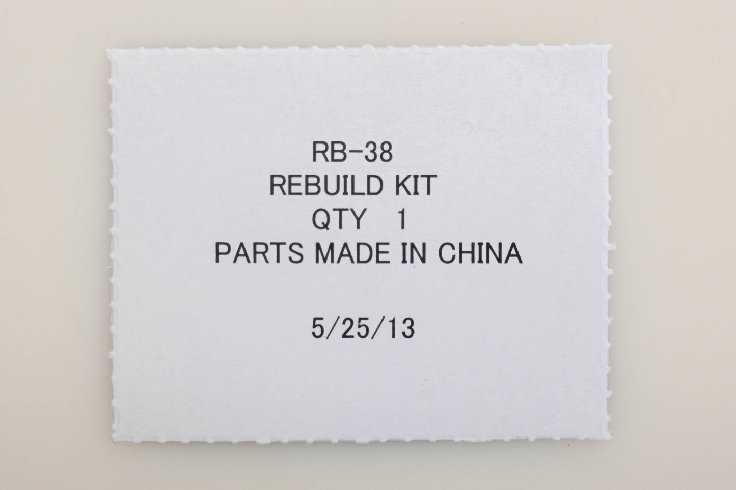 Zama RB-38 Carburetor Repair Kit NOS