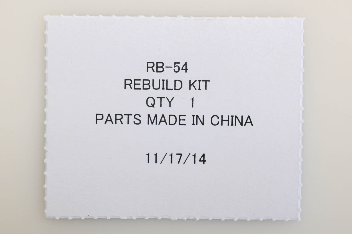 Zama RB-54 Carburetor Repair Kit NOS