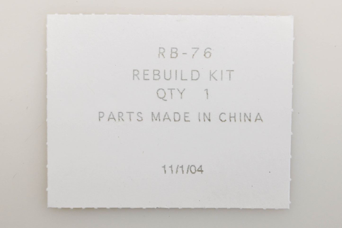 Zama RB-76 Carburetor Repair Kit NOS
