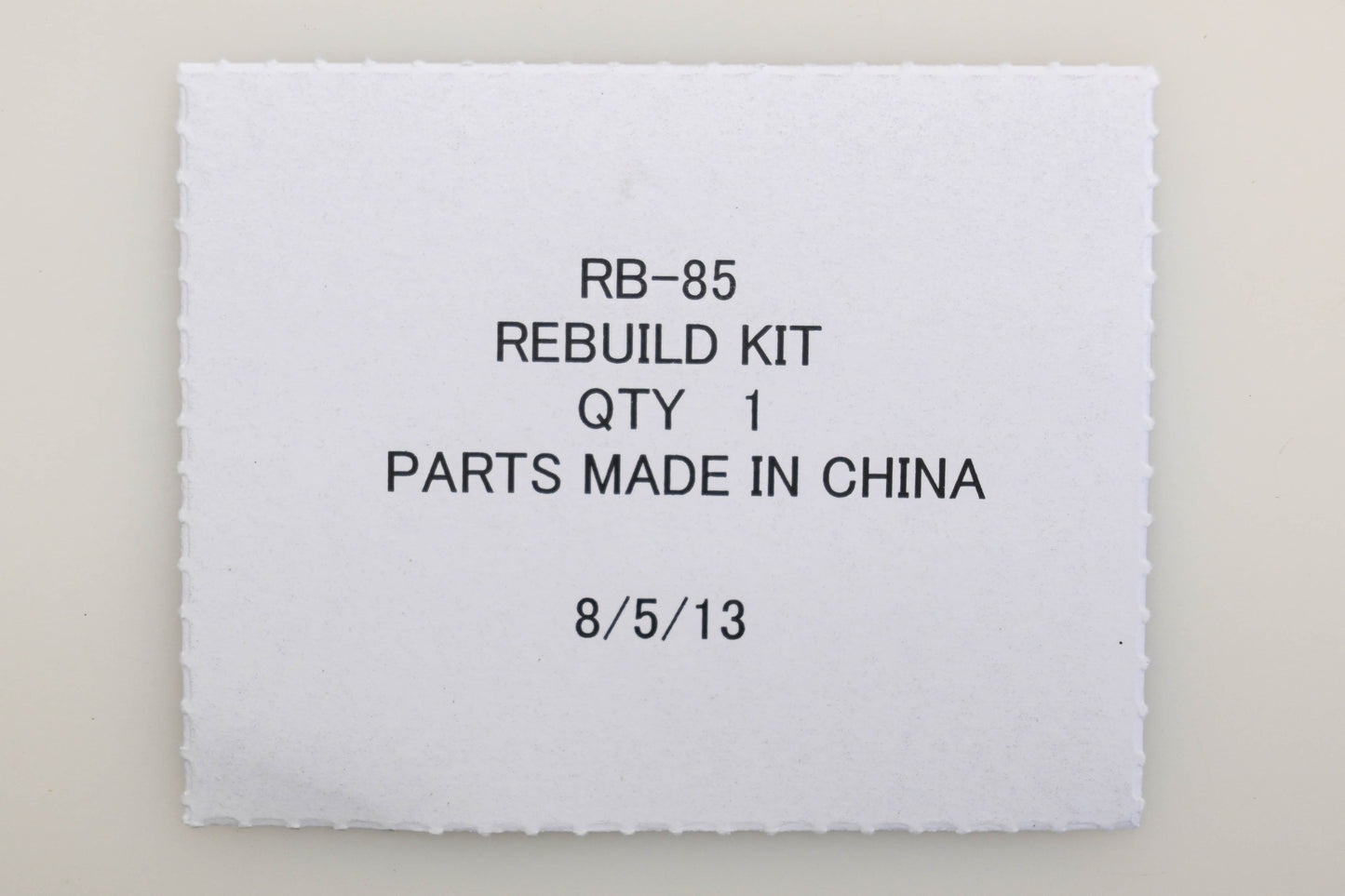 Zama RB-85 Carburetor Repair Kit NOS