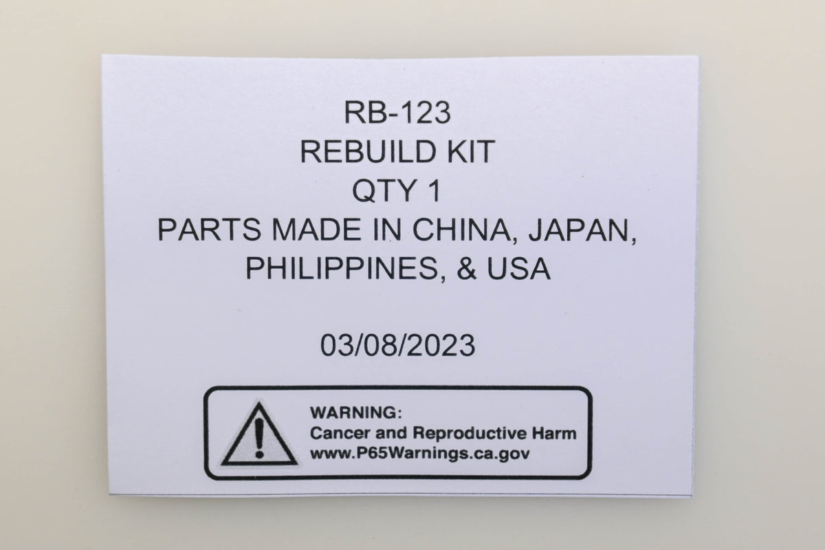 Zama RB-123 Carburetor Repair Kit NOS