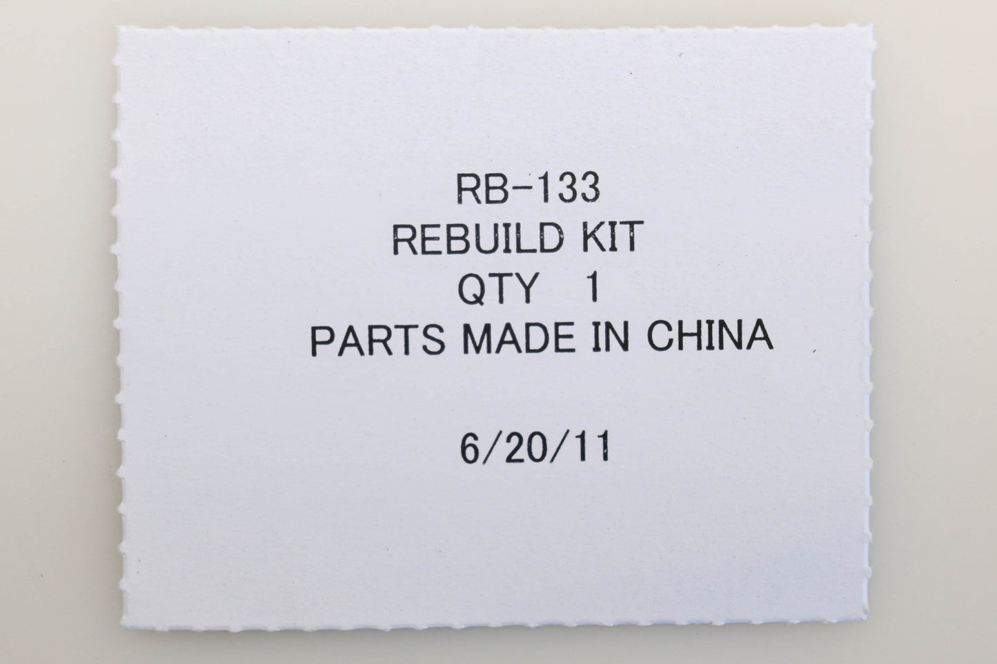 Zama RB-133 Carburetor Repair Kit NOS