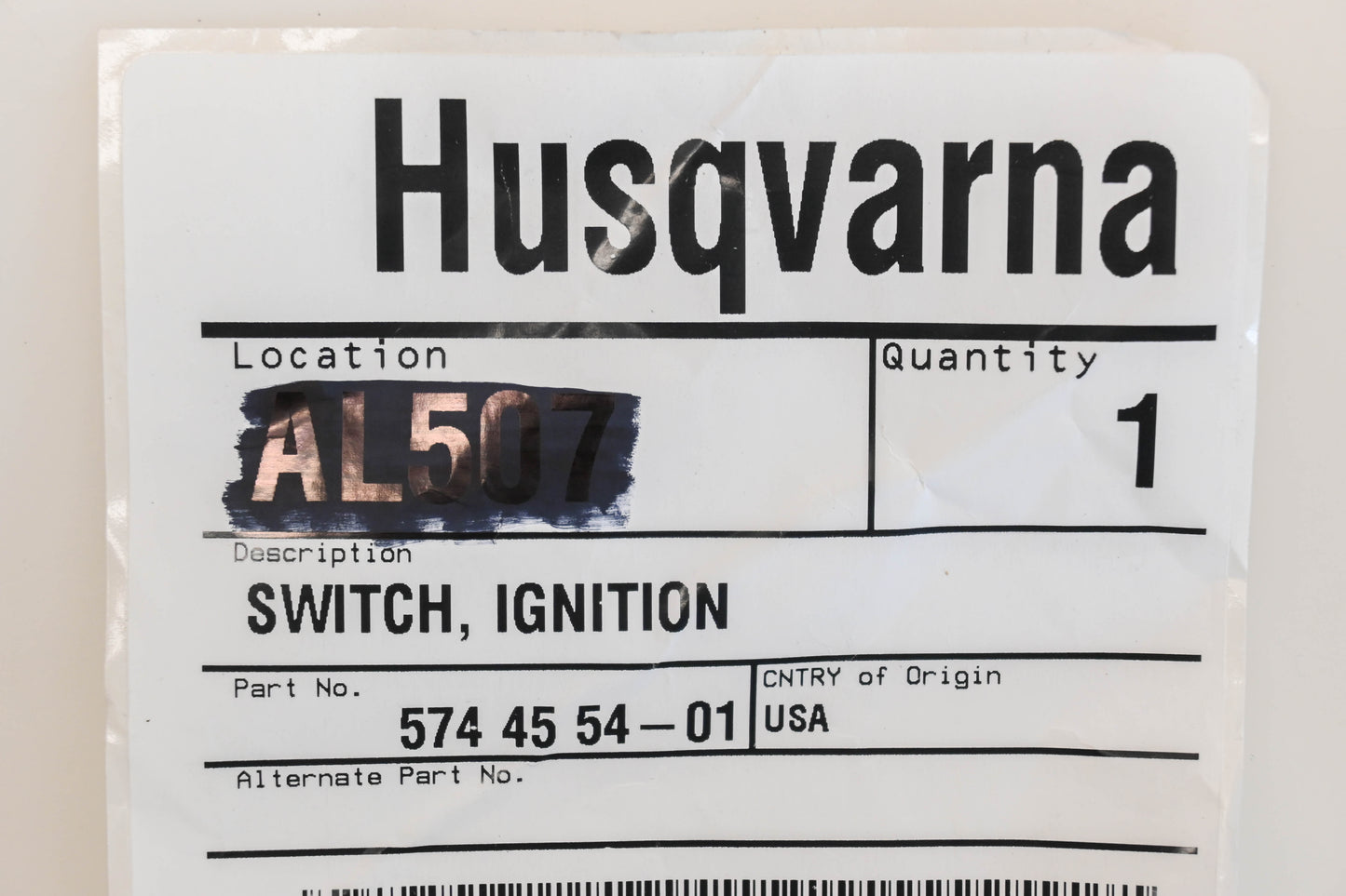New OEM Husqvarna 574 45 54-01, 574455401 Ignition Switch Kit NOS