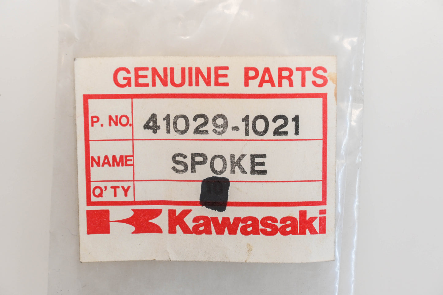 New OEM Kawasaki 41029-1021 Spokes Qty 4 NOS