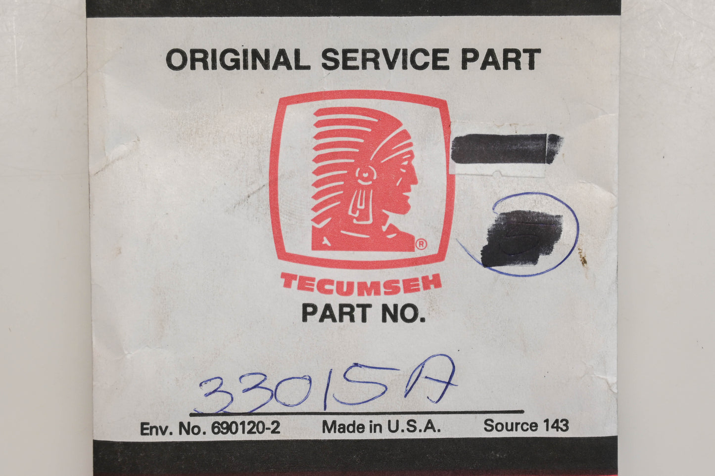 New OEM Tecumseh 33015A Head Gaskets Qty 2 NOS