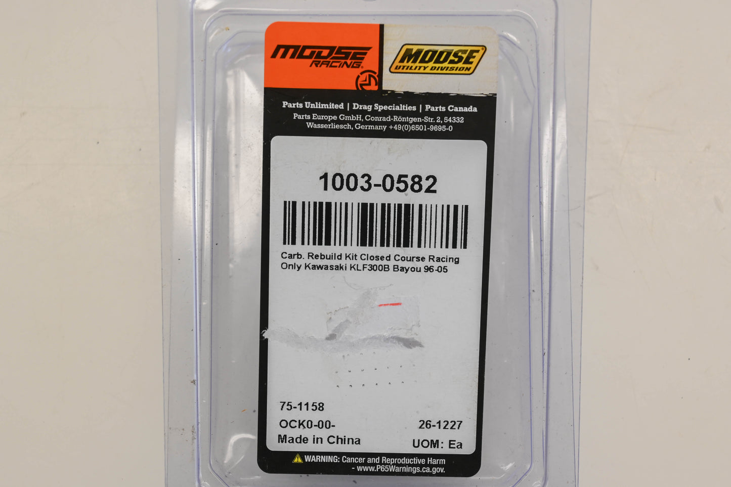 Moose Racing 1003-0582 Carburetor Repair Kit NOS