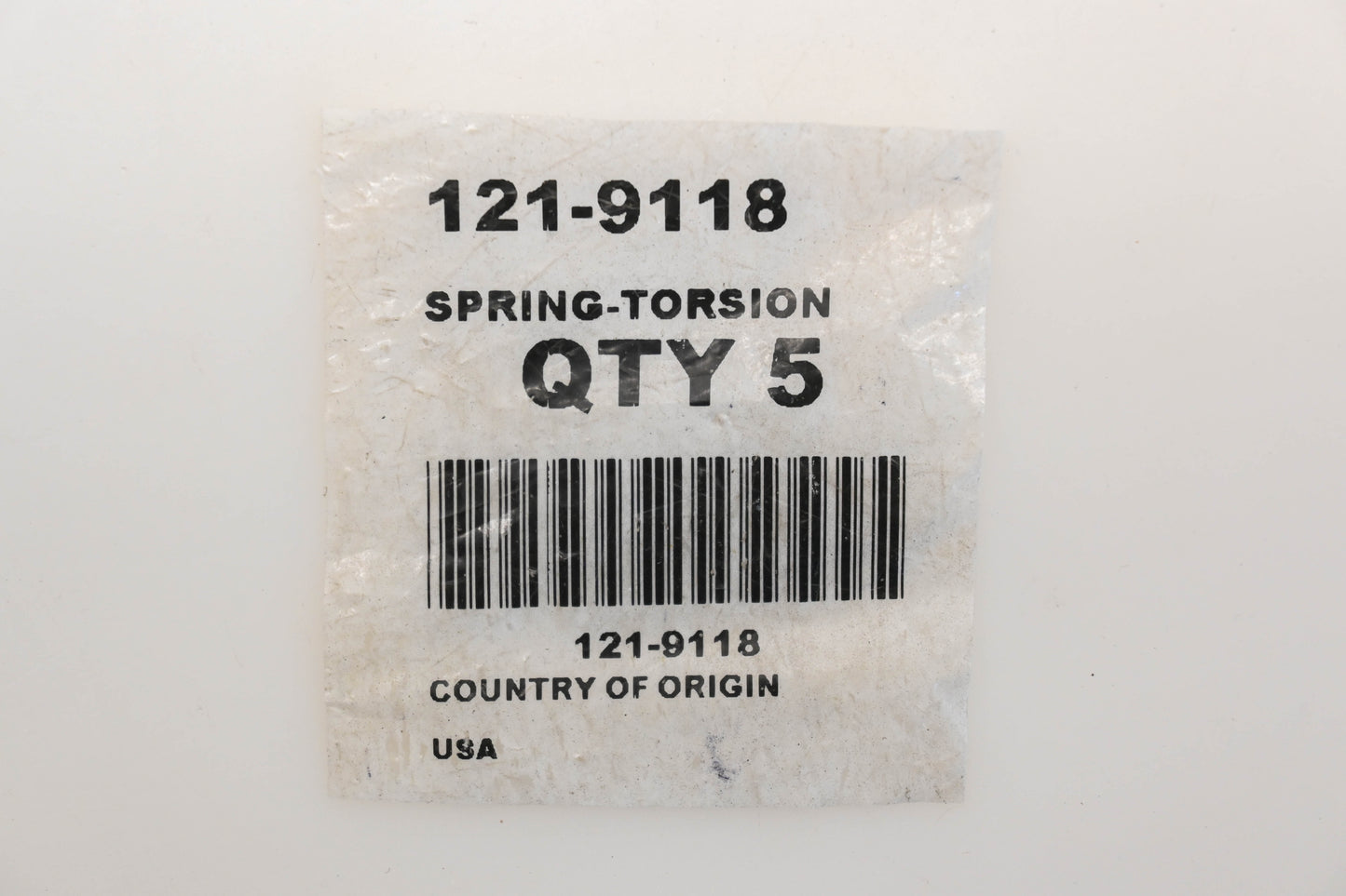 Toro 121-9118 Torsion Springs Qty 5 NOS