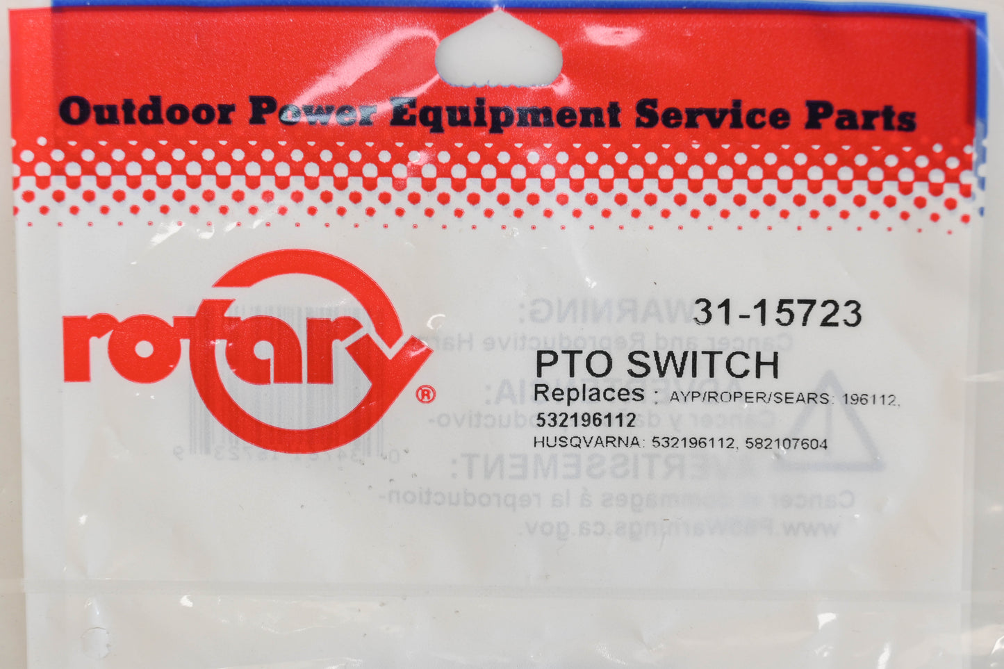 Rotary 31-15723, 532196112 PTO Switch NOS