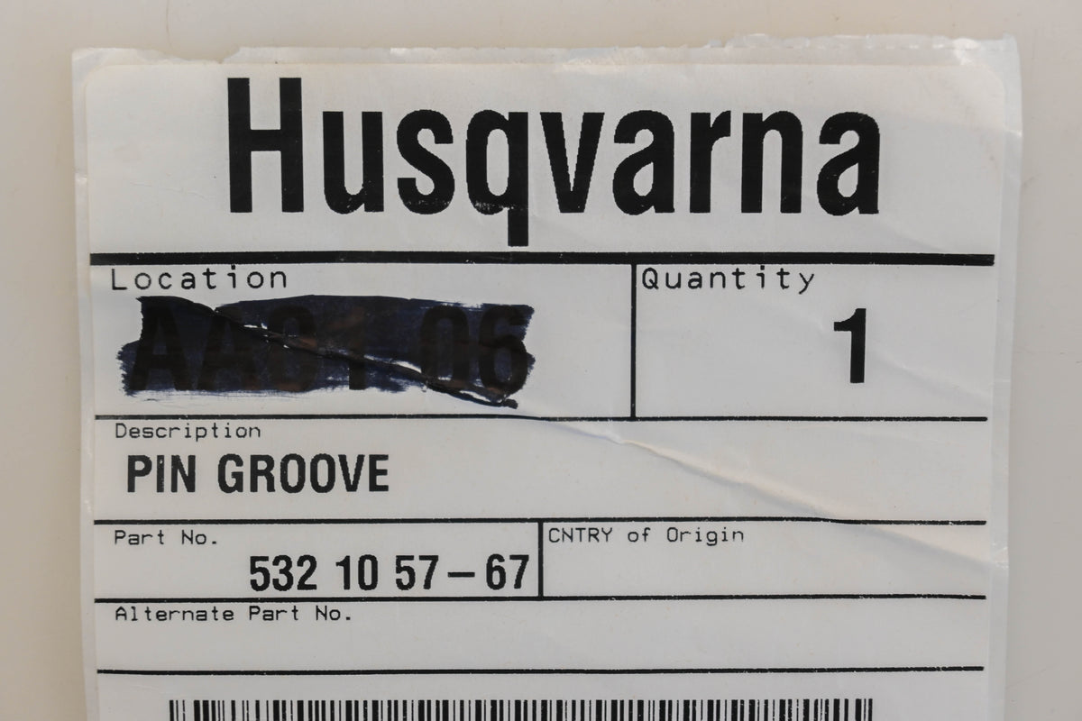 New OEM Husqvarna 532 10 57-67, 532105767 5/16" x 1-1/2" Groove Pin NOS