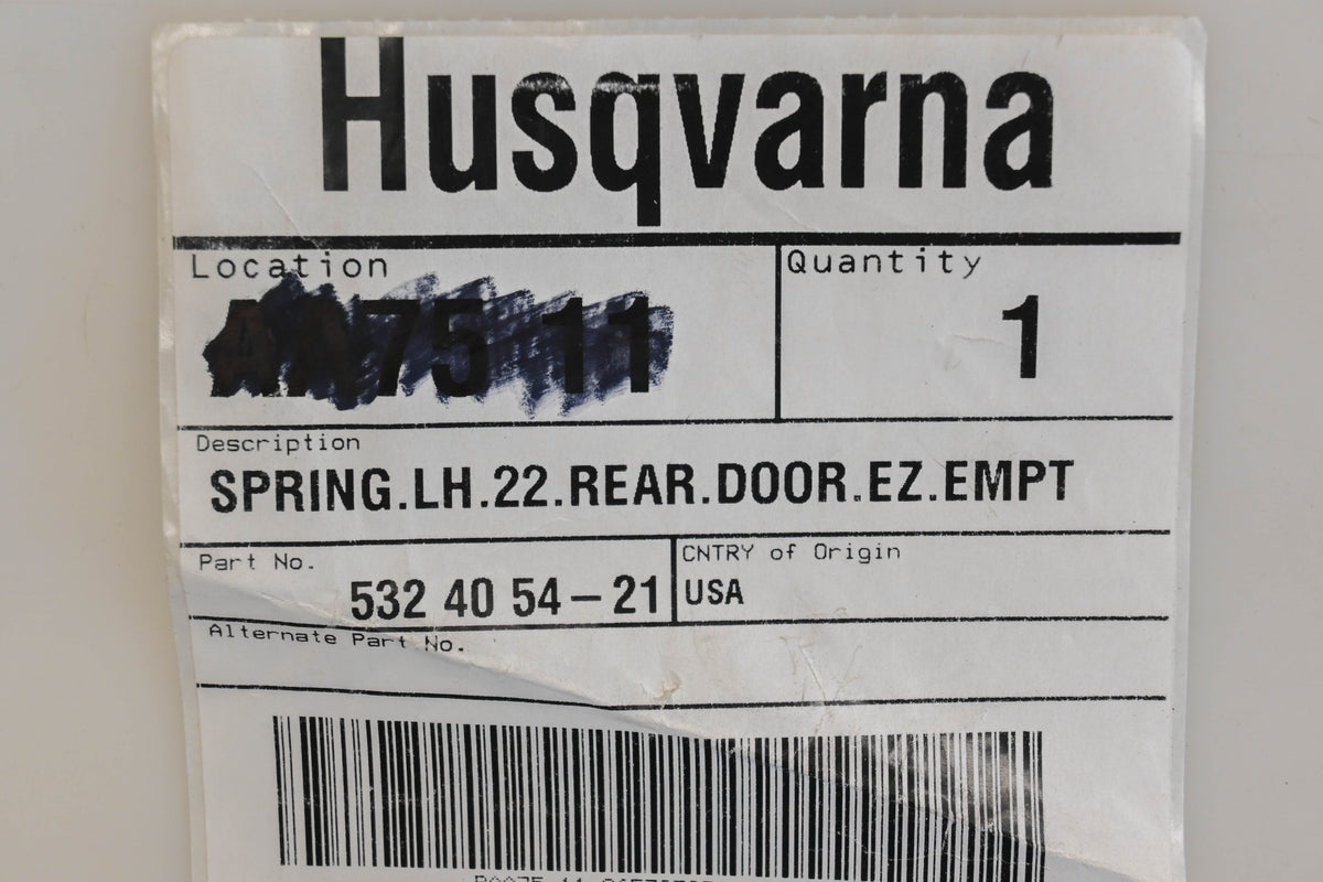 New OEM Husqvarna 532 40 54-21, 532405421 Torsion Spring NOS