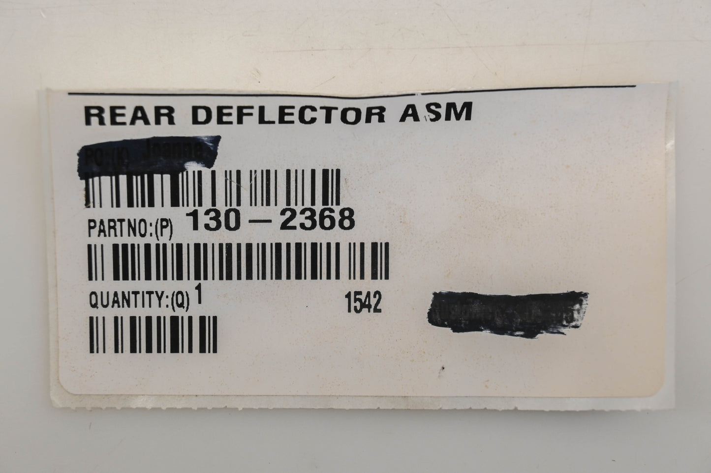 Toro 130-2368 Rear Deflector NOS