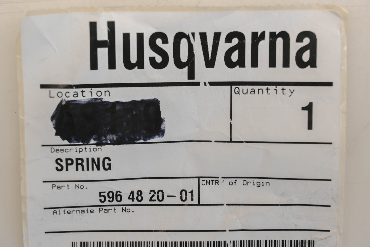 New OEM Husqvarna 596 48 20-01, 596482001 1-1/2" x 5" Extension Spring NOS