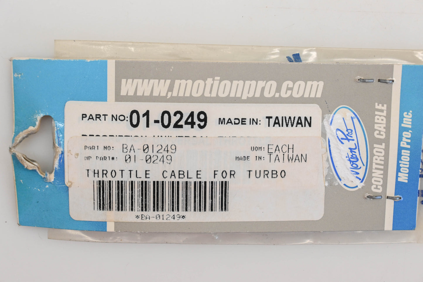 Motion Pro 01-0249, BA-01249 Throttle Cable NOS