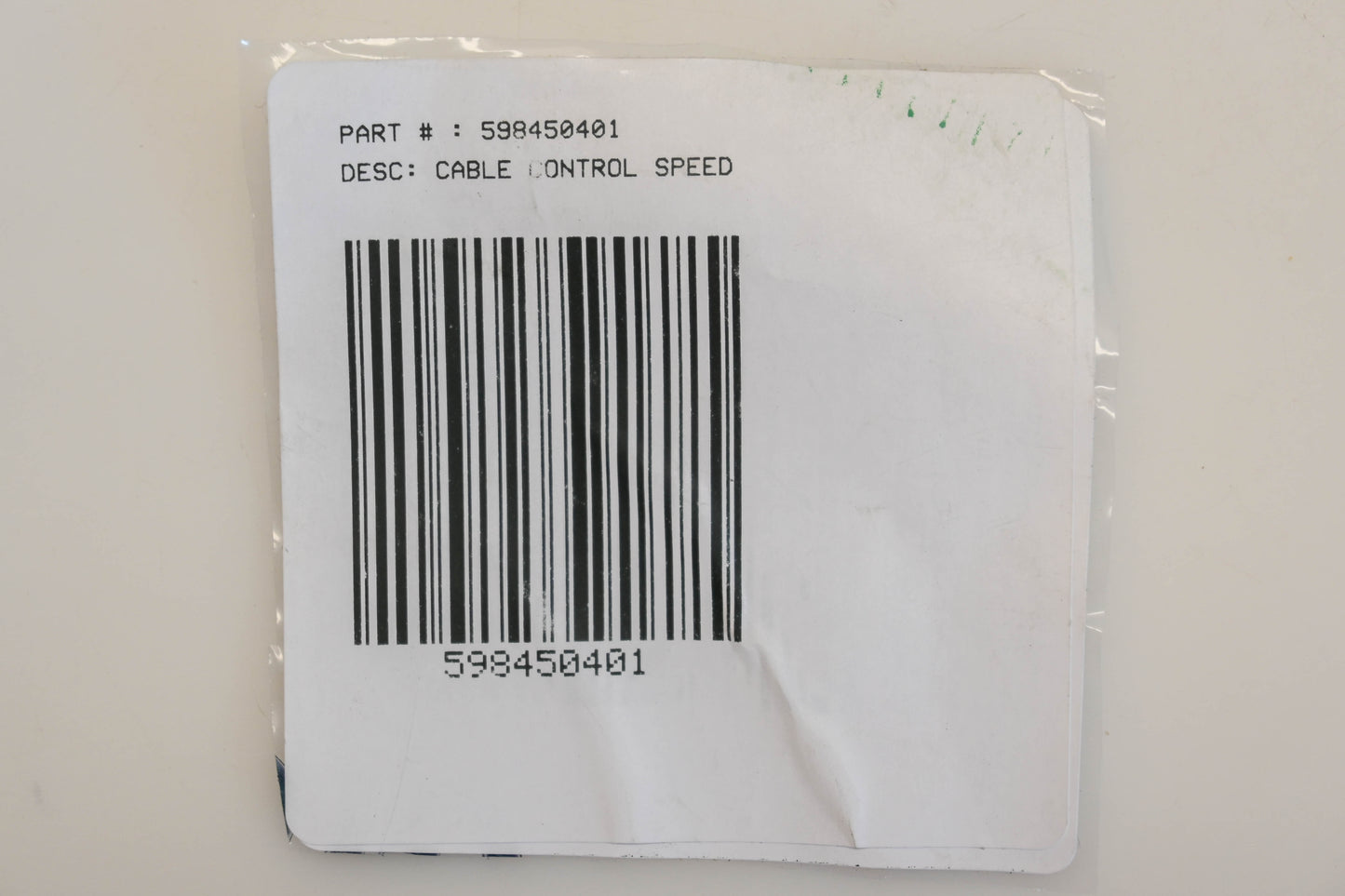 New OEM Husqvarna 598450401 Speed Control Cable NOS