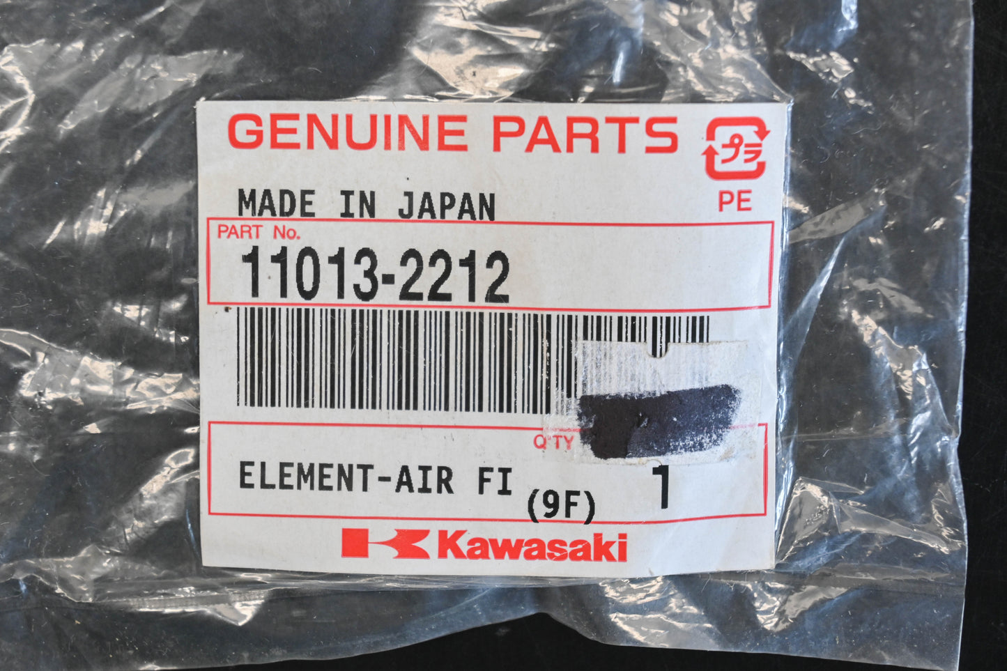 New OEM Kawasaki 11013-2212 Air Filter Element NOS