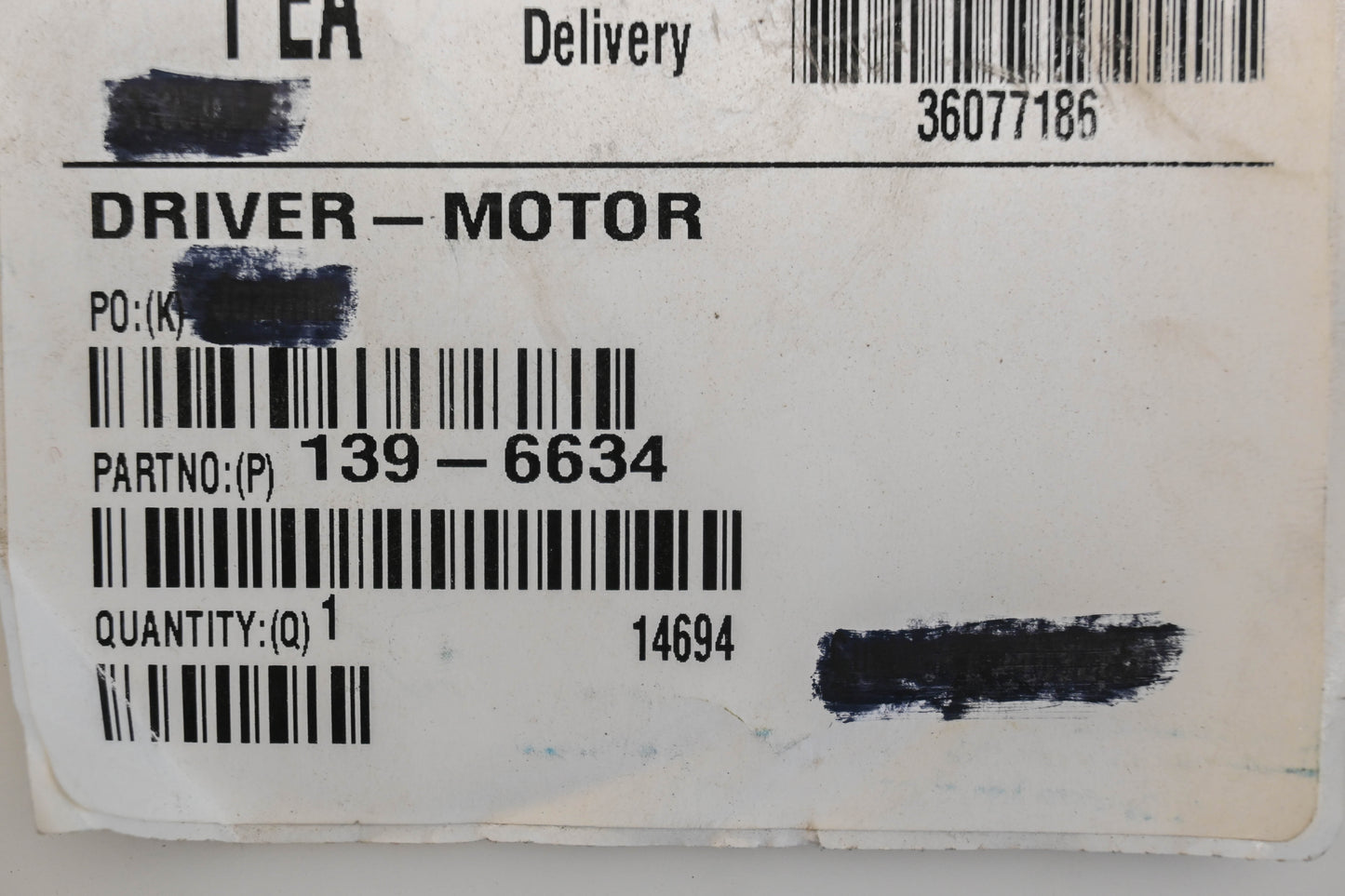 Toro 139-6634 Motor Driver NOS
