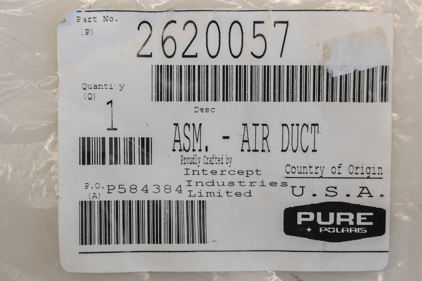 New OEM Polaris 2620057 Air Filter NOS
