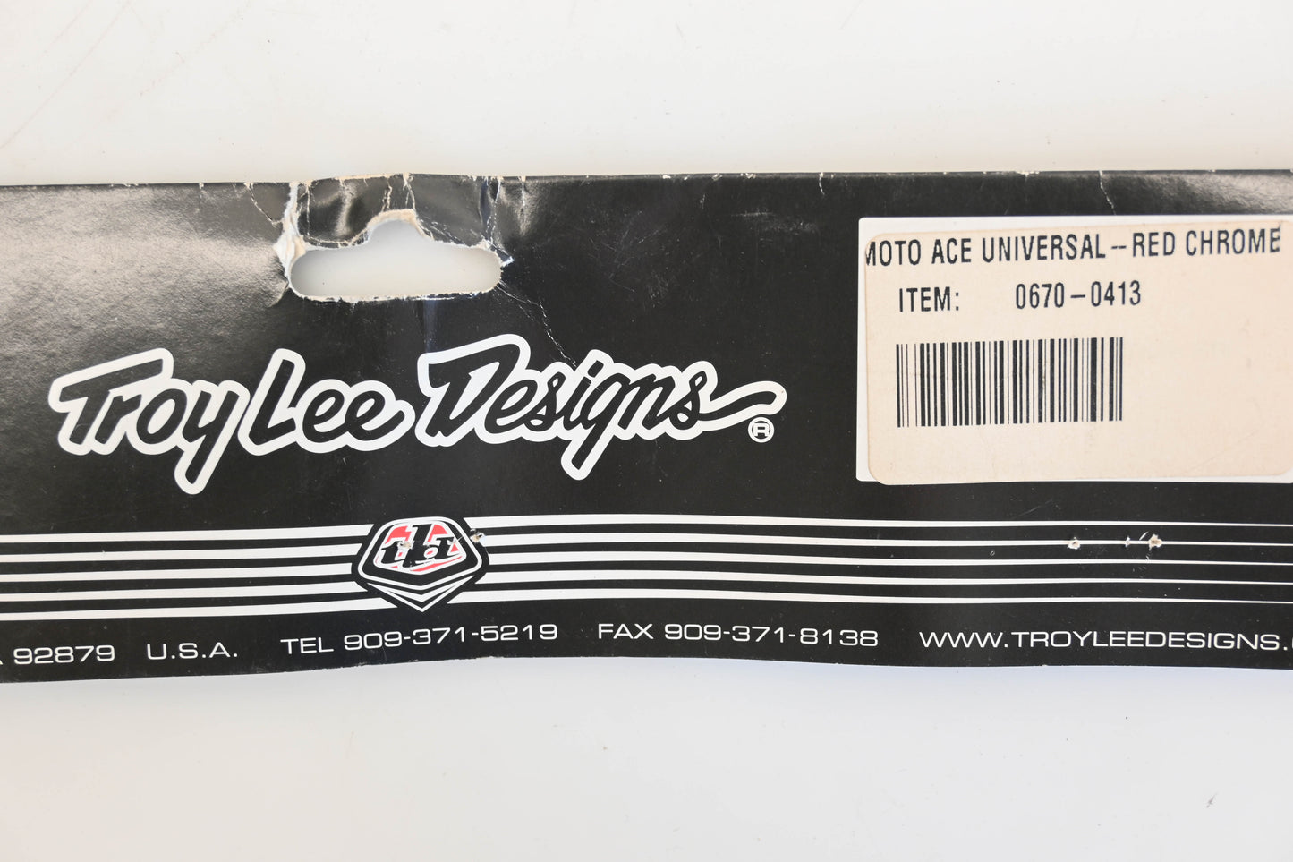 Troy Lee Designs 0670-0413, 06700413 Red Chrome Universal Moto Ace Visor Kit NOS