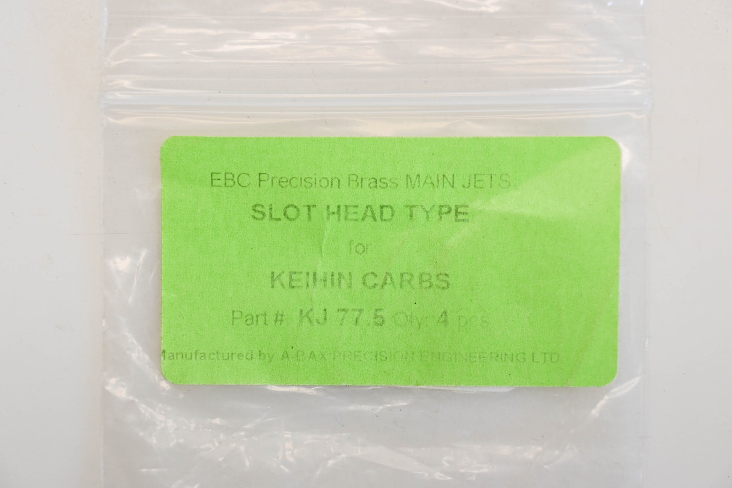 EBC KJ77.5-4 #77.5 Slot Head Main Jets Qty 4 NOS