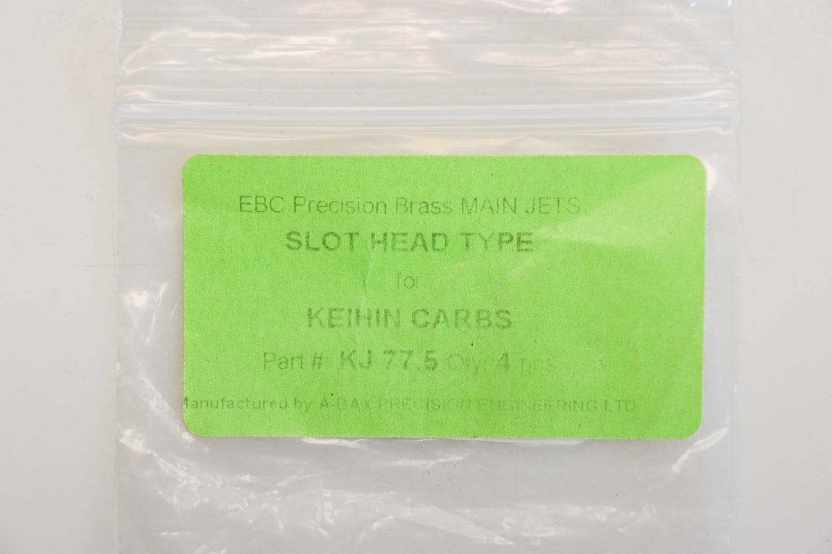 EBC KJ77.5-4 #77.5 Slot Head Main Jets Qty 4 NOS